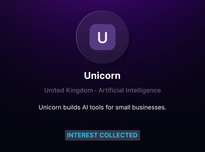 The deal marked Interest collected.